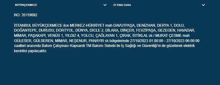 İstanbul'da 17 ilçede yaşayanlar dikkat! Elektrik kesintisi saatlerce sürecek 9