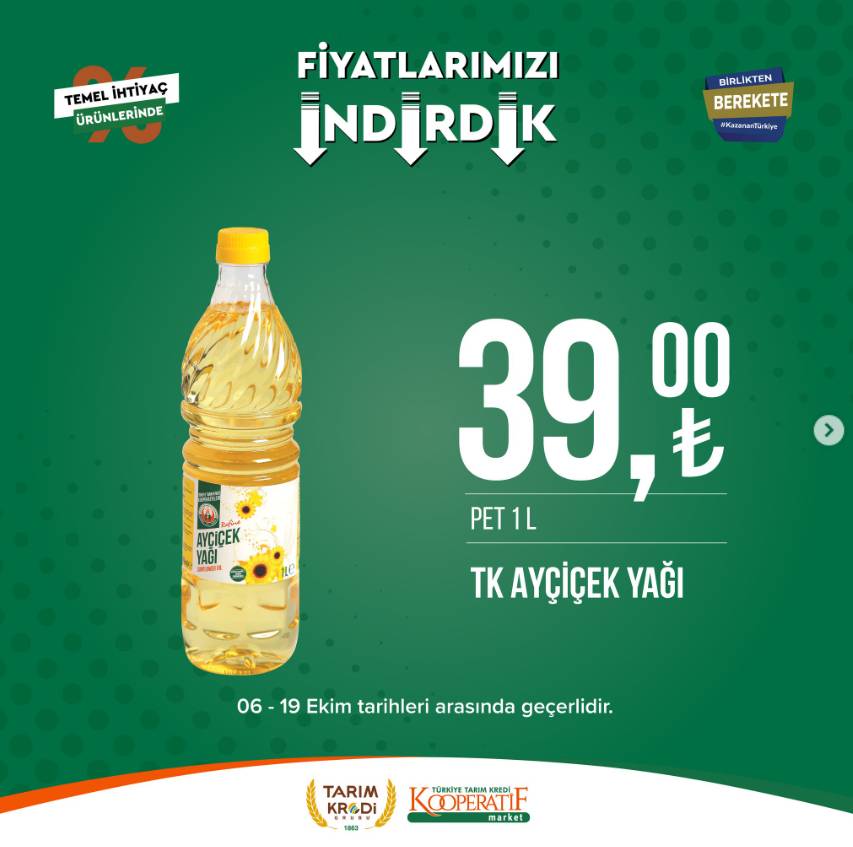 Tarım Kredi Marketleri'nde hangi ürün ne kadar indirime girdi? İşte indirim öncesi ve sonrası ürün fiyat karşılaştırmaları... 4