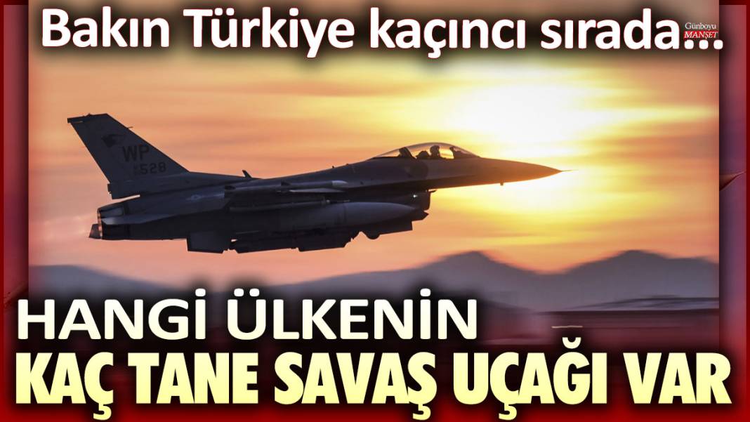 Hangi ülkenin kaç tane savaş uçağı var? Bakın Türkiye kaçıncı sırada 1