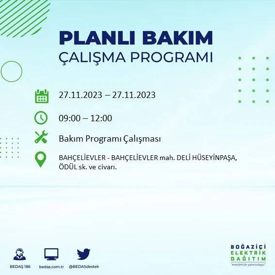 İstanbul'un bu ilçelerinde oturanlar hazırlıklarını yapsın: Gün boyu elektrik olmayacak 14