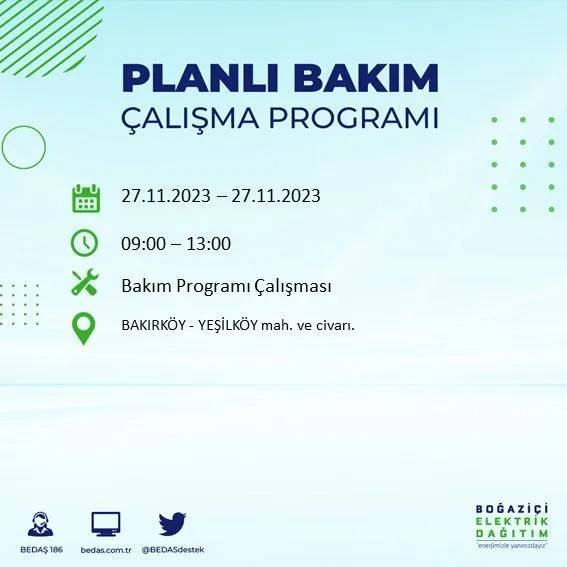 İstanbul'un bu ilçelerinde oturanlar hazırlıklarını yapsın: Gün boyu elektrik olmayacak 17