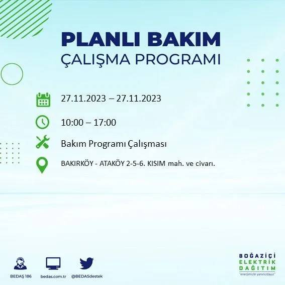 İstanbul'un bu ilçelerinde oturanlar hazırlıklarını yapsın: Gün boyu elektrik olmayacak 20