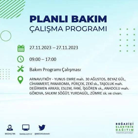 İstanbul'un bu ilçelerinde oturanlar hazırlıklarını yapsın: Gün boyu elektrik olmayacak 4