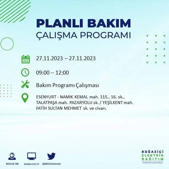 İstanbul'un bu ilçelerinde oturanlar hazırlıklarını yapsın: Gün boyu elektrik olmayacak 31