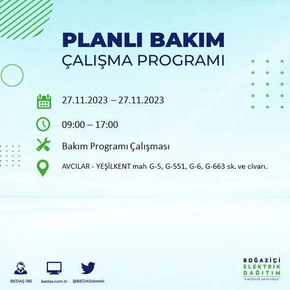 İstanbul'un bu ilçelerinde oturanlar hazırlıklarını yapsın: Gün boyu elektrik olmayacak 5