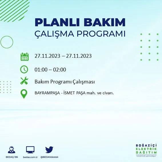 İstanbul'un bu ilçelerinde oturanlar hazırlıklarını yapsın: Gün boyu elektrik olmayacak 33