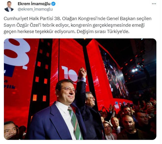 CHP’nin Yeni Genel Başkanı Özgür Özel’e siyasilerden tebrik mesajları! Kim ne dedi 6