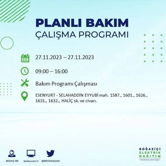 İstanbul'un bu ilçelerinde oturanlar hazırlıklarını yapsın: Gün boyu elektrik olmayacak 35