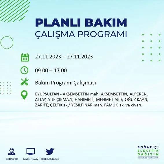 İstanbul'un bu ilçelerinde oturanlar hazırlıklarını yapsın: Gün boyu elektrik olmayacak 37