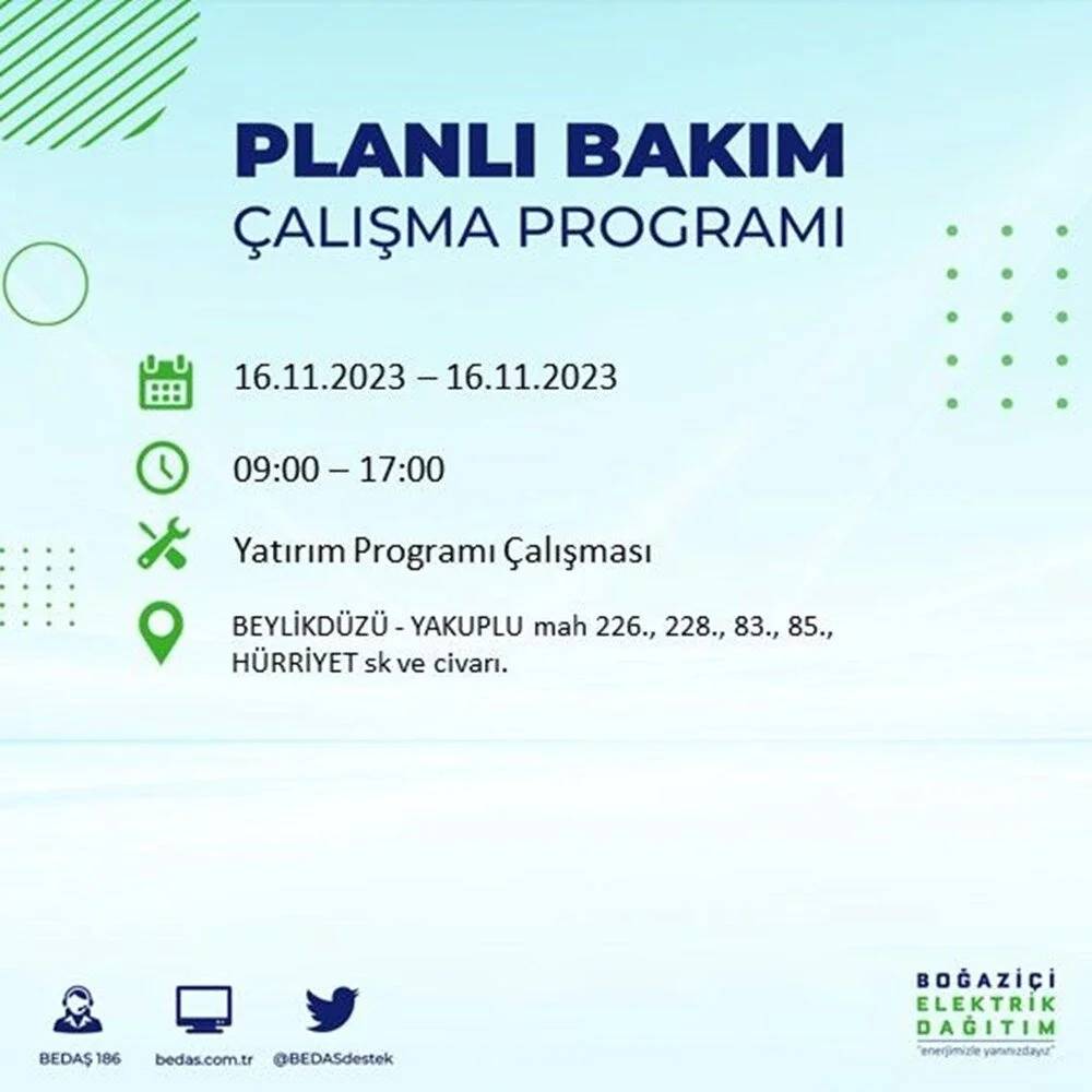 İstanbul'da büyük elektrik kesintisi! 22 ilçe  karanlıkta kalacak... İşte mahalle mahalle kesinti listesi 3