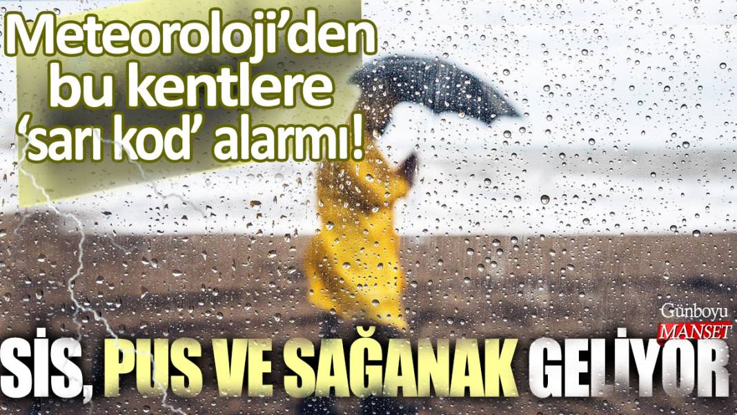 Sis, pus, sağanak ve sel... Hepsi birden geliyor: Meteoroloji'den bu illere sarı kod alarmı! 1