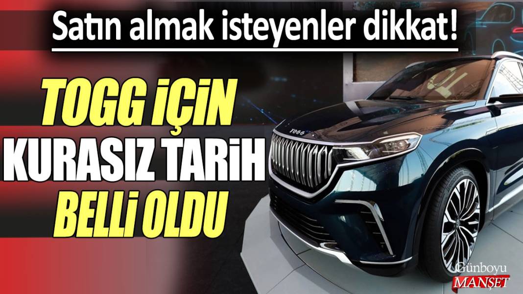 TOGG için kurasız tarih belli oldu: Satın almak isteyenler dikkat! 1