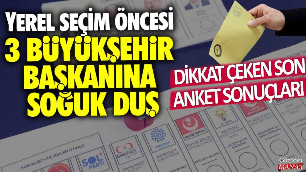 Yerel seçim öncesi 3 büyükşehir başkanına soğuk duş! Dikkat çeken son anket sonuçları 1