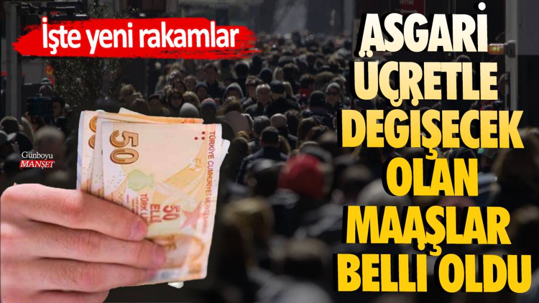 Asgari ücretle değişecek olan maaşlar belli oldu: İşte yeni rakamlar 1