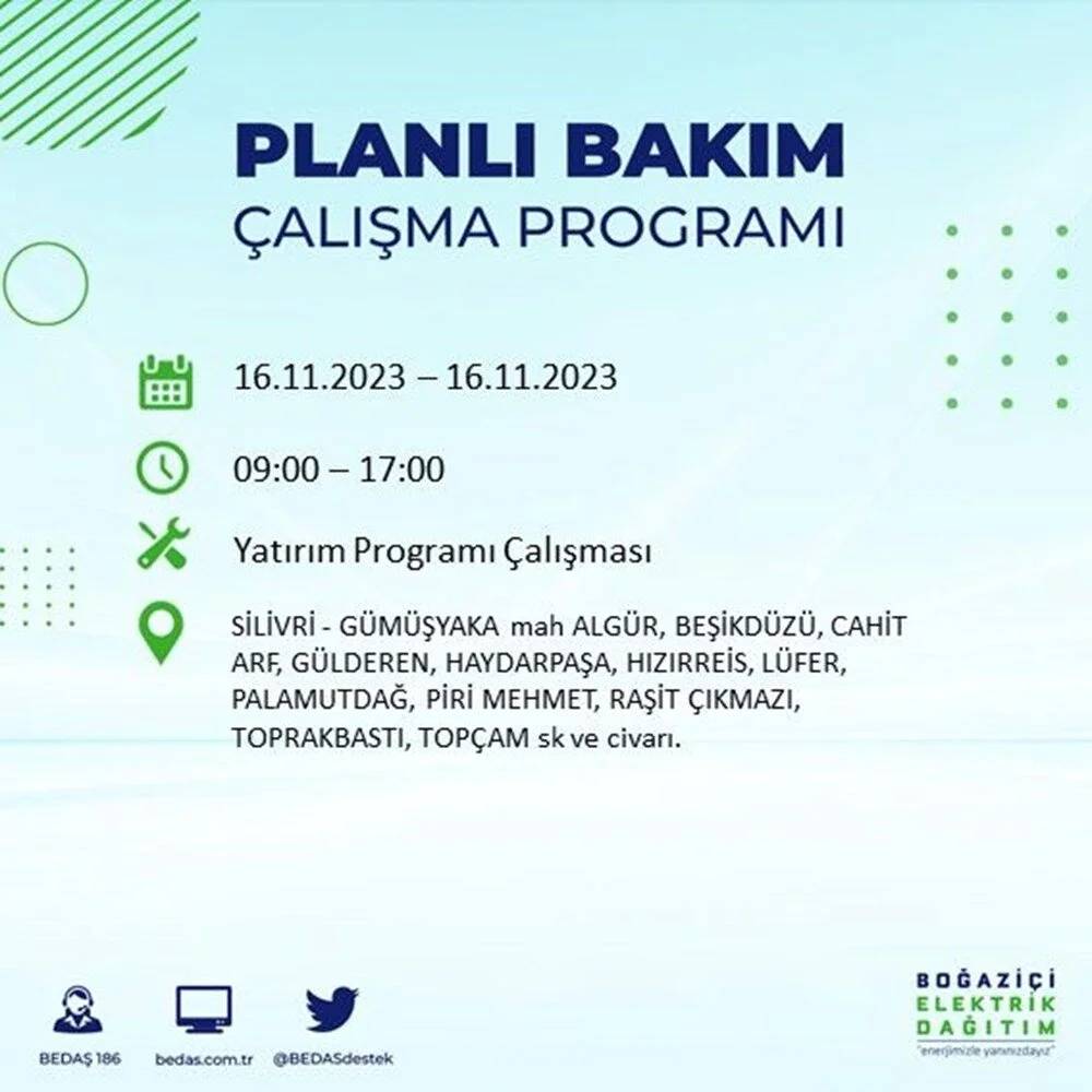 İstanbul'da büyük elektrik kesintisi! 22 ilçe  karanlıkta kalacak... İşte mahalle mahalle kesinti listesi 21