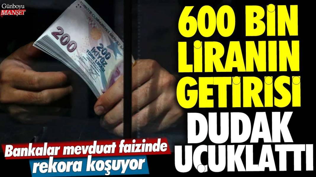 600 bin liranın getirisi dudak uçuklattı! Bankalar mevduat faizinde rekora koşuyor 1