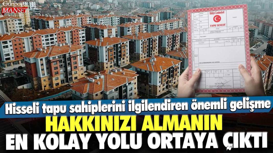 Hisseli tapu sahiplerini ilgilendiren önemli gelişme: Hakkınızı almanın en kolay yolu ortaya çıktı 1