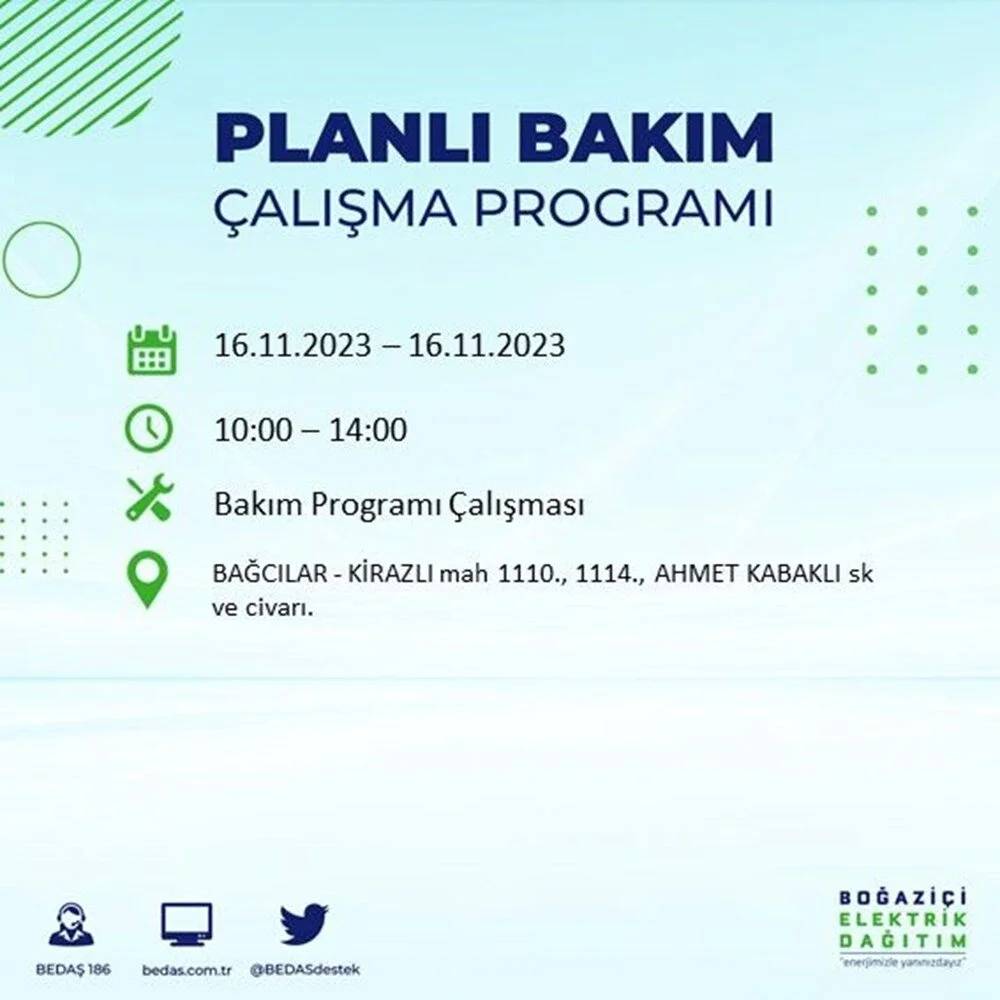 İstanbul'da büyük elektrik kesintisi! 22 ilçe  karanlıkta kalacak... İşte mahalle mahalle kesinti listesi 5