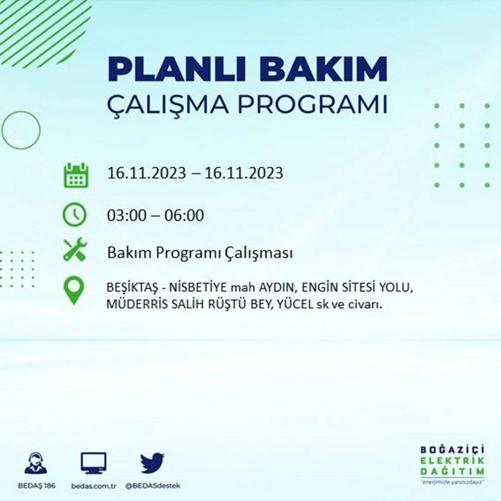 İstanbul'da büyük elektrik kesintisi! 22 ilçe  karanlıkta kalacak... İşte mahalle mahalle kesinti listesi 4