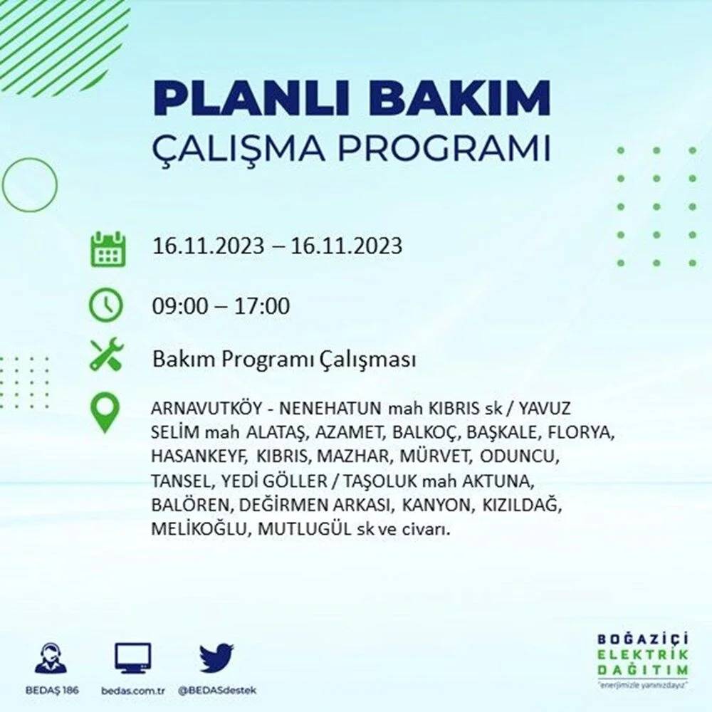 İstanbul'da büyük elektrik kesintisi! 22 ilçe  karanlıkta kalacak... İşte mahalle mahalle kesinti listesi 2