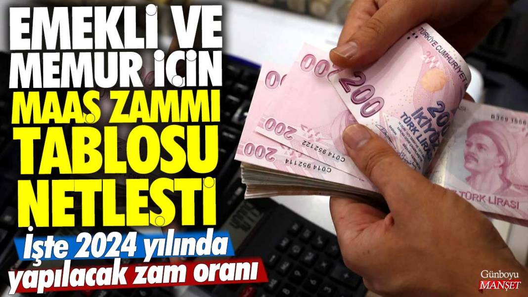 Emekli ve memur için maaş zammı tablosu netleşti! İşte 2024 yılında yapılacak zam oranı 1