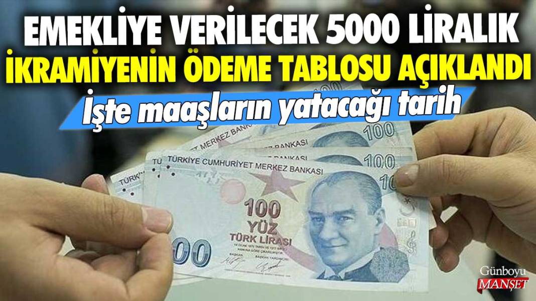 Emekliye verilecek 5000 liralık ikramiyenin ödeme tablosu açıklandı! İşte SGK, Bağ-Kur maaşlarının yatacağı tarih 1