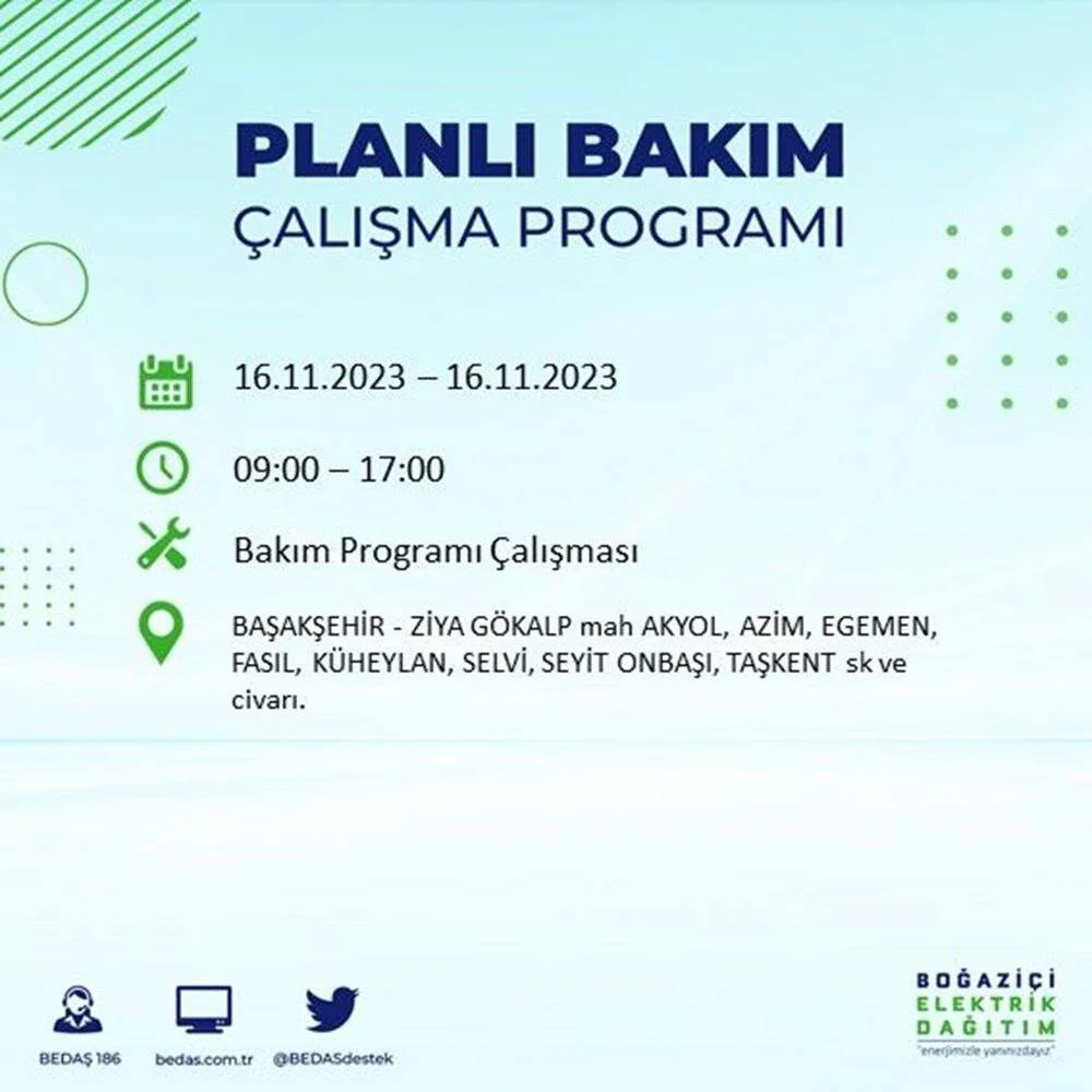 İstanbul'da büyük elektrik kesintisi! 22 ilçe  karanlıkta kalacak... İşte mahalle mahalle kesinti listesi 12