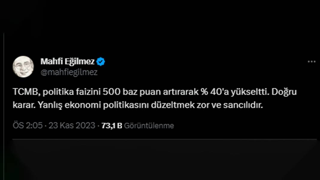 Merkez Bankası'nın faiz kararı sonrası Ünlü ekonomist Mahfi Eğilmez'den dikkat çeken uyarı: Zor ve sancılı olacak 6