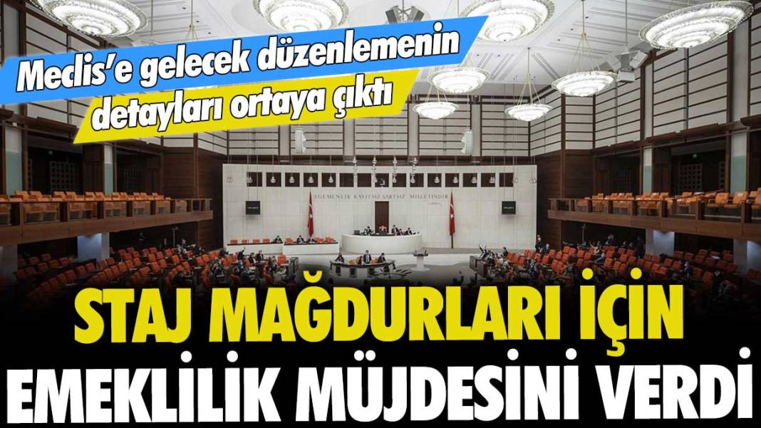 Staj mağdurları için emeklilik müjdesini verdi: Meclis'e gelecek düzenlemenin detayları ortaya çıktı 1