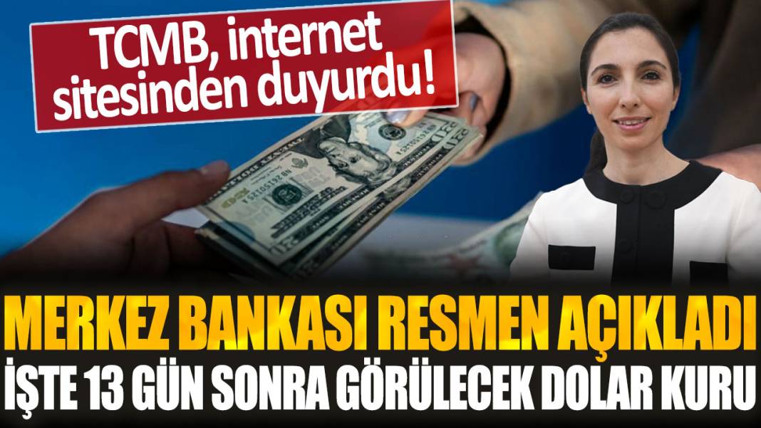 Merkez Bankası resmen açıkladı: İşte 13 gün sonra görülecek dolar kuru 1