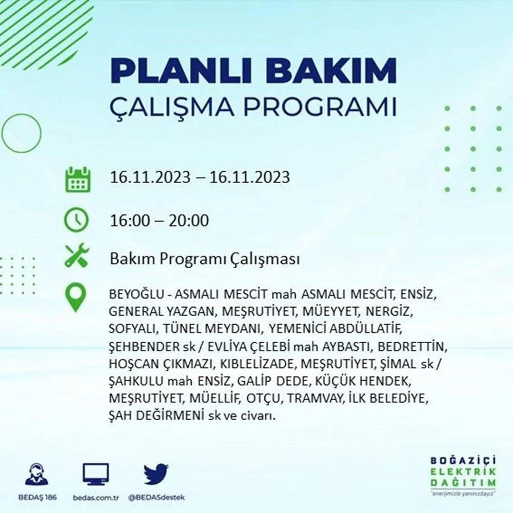 İstanbul'da büyük elektrik kesintisi! 22 ilçe  karanlıkta kalacak... İşte mahalle mahalle kesinti listesi 6