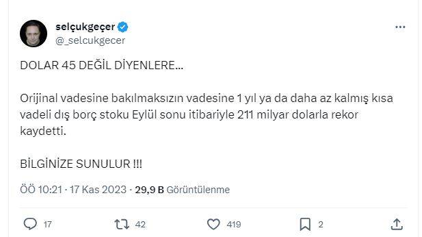 Dolar yatırımı yapan köşeyi dönecek! Ünlü ekonomist Selçuk Geçer piyasaları tepetaklak edecek yeni rekor seviyeyi açıkladı 8