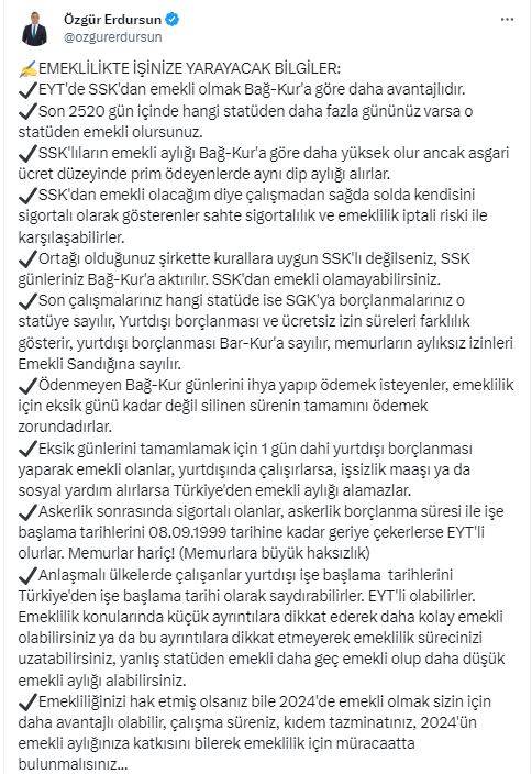 Bunu yapmayanların emeklilik hakkı iptal olacak! Milyonlarca emekliyi tedirgin edecek gelişmeyi ünlü SGK uzmanı Özgür Erdursun açıkladı 17