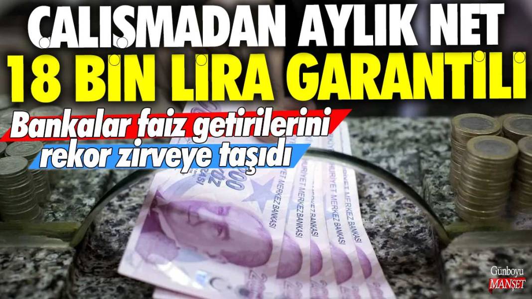 Çalışmadan aylık net 18 bin lira garantili! Bankalar faiz getirilerini rekor zirveye taşıdı! Bu rakamı yatıran kazandıkça kazanıyor 1