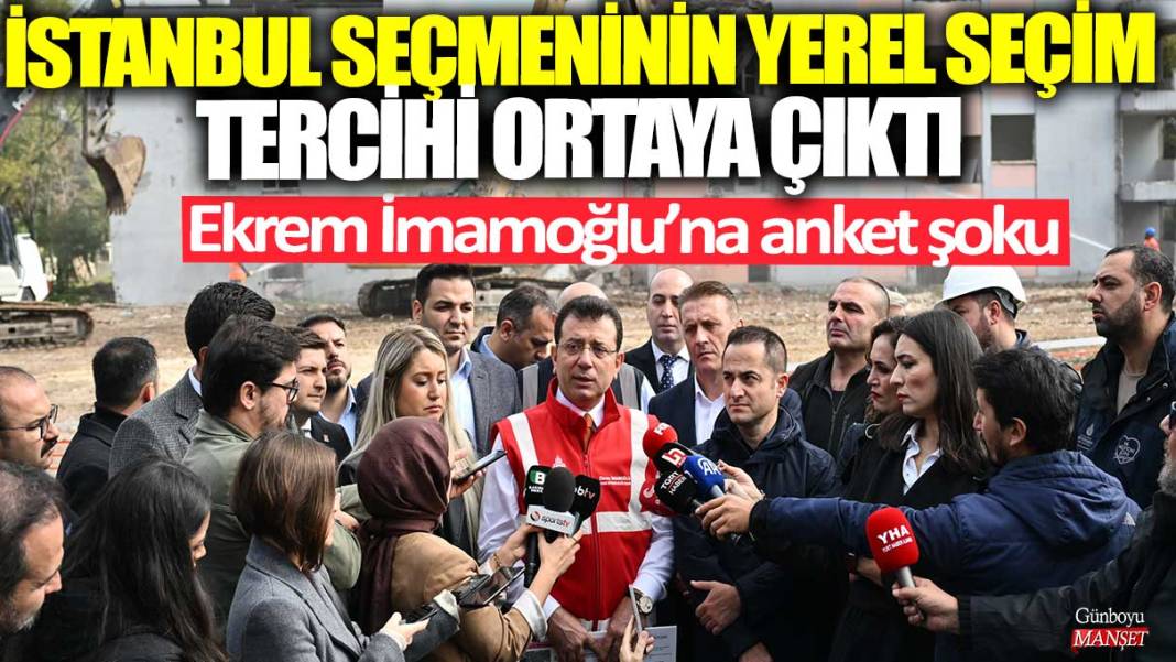 Ekrem İmamoğlu’na anket şoku: İstanbul seçmeninin yerel seçim tercihi ortaya çıktı! 1