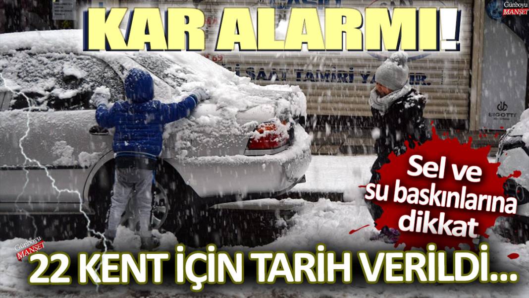 Meteoroloji'den kar alarmı: 22 il için turuncu kodlu uyarı yapıldı! 1