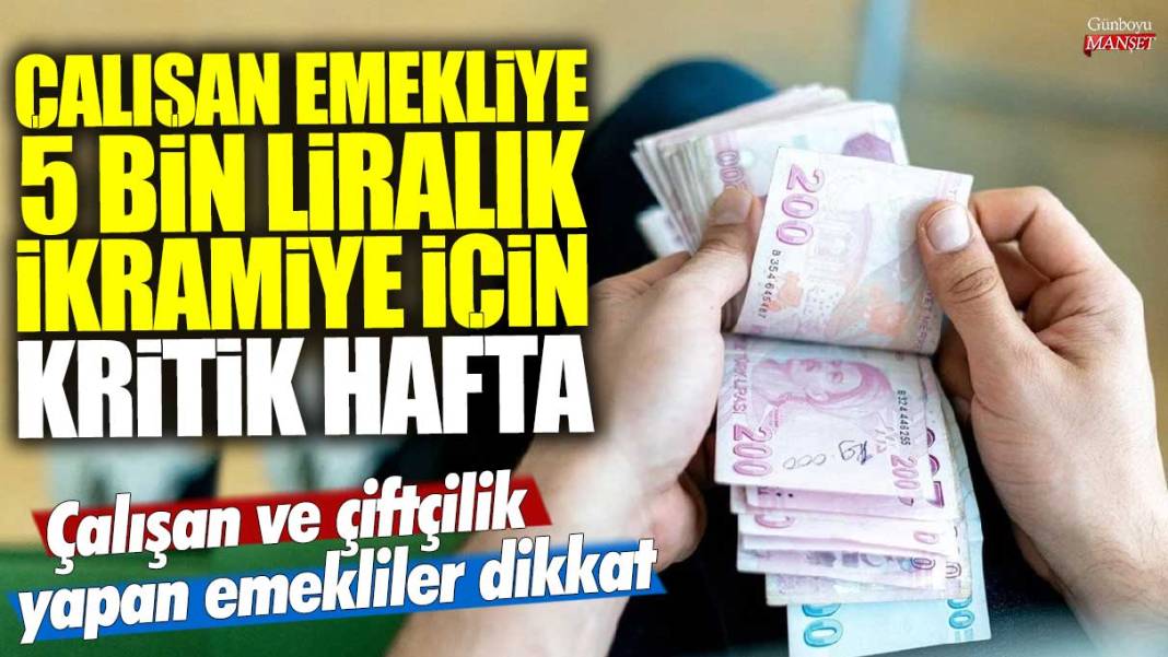 Çalışan emekliye 5 bin liralık ikramiye için kritik hafta! Çalışan ve çiftçi emekliler dikkat 1