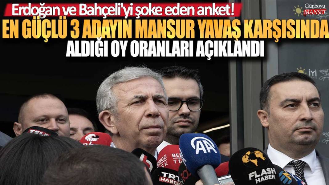 Erdoğan ve Bahçeli'yi şoke eden anket! En güçlü 3 adayın Mansur Yavaş karşısında aldığı oy oranları ortaya çıktı 1