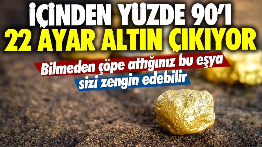 Bilmeden çöpe attığınız bu eşya sizi zengin edebilir: İçinden yüzde 90'ı 22 ayar altın çıkıyor 1