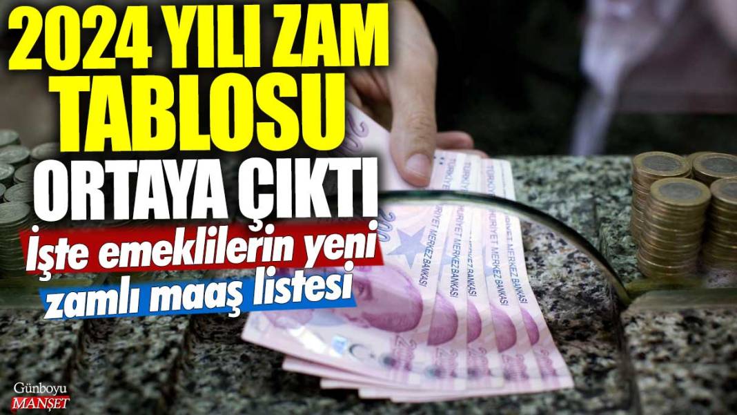 2024 yılı zam tablosu ortaya çıktı! İşte SSK, Bağ-Kur ve bütün emeklilerin yeni zamlı maaş listesi 1