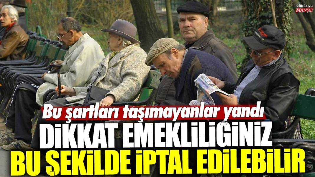 Dikkat emekliliğiniz bu şekilde iptal edilebilir! Bu şartları taşımayanlar yandı! SSK, Bağ-Kur ve bütün emeklileri ilgilendiriyor 1