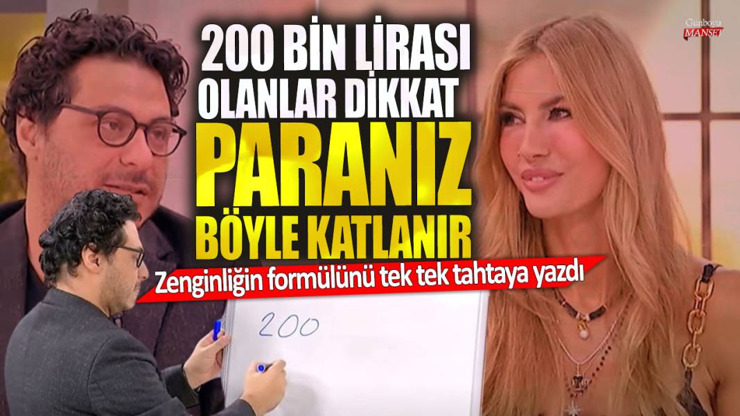 200 bin lirası olanlar dikkat! Paranız böyle katlanır... Yatırımın dahi çocuğu Mert Başaran zenginliğin formülünü tek tek tahtaya yazdı 1