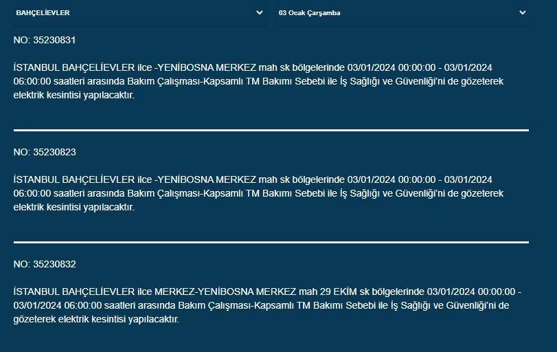 İstanbul'da bugün 10 ilçe karanlığa gömülecek: İşte elektriklerin kesileceği mahalle ve sokaklar 4