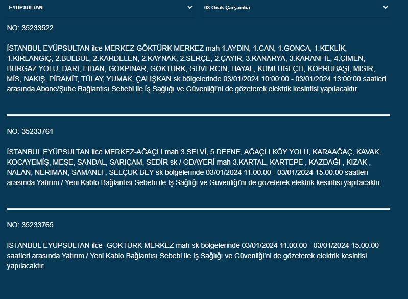 İstanbul'da bugün 10 ilçe karanlığa gömülecek: İşte elektriklerin kesileceği mahalle ve sokaklar 7