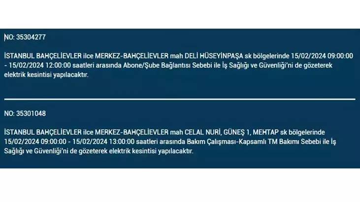 İstanbullular dikkat: İşte elektrik kesintisinin yaşanacağı ilçeler ve saatler... 7