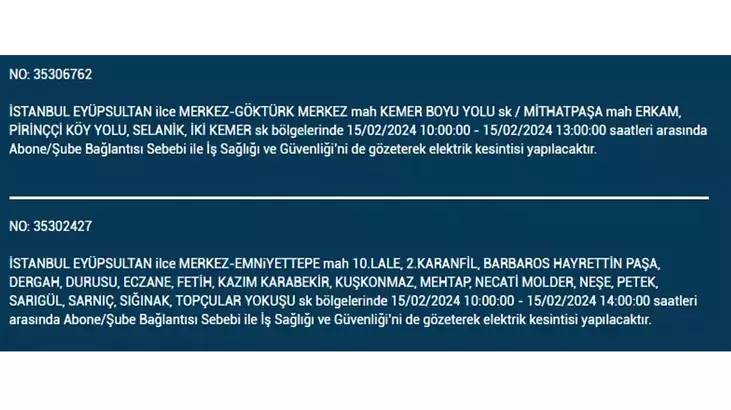 İstanbullular dikkat: İşte elektrik kesintisinin yaşanacağı ilçeler ve saatler... 19