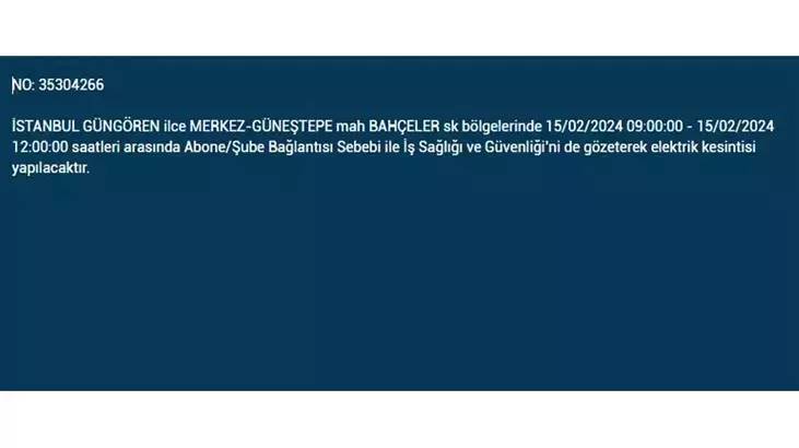 İstanbullular dikkat: İşte elektrik kesintisinin yaşanacağı ilçeler ve saatler... 30