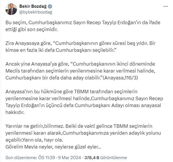 Erdoğan 3.kez cumhurbaşkanı aday olabilir mi? Eski adalet bakanından dikkat çeken açıklama 7