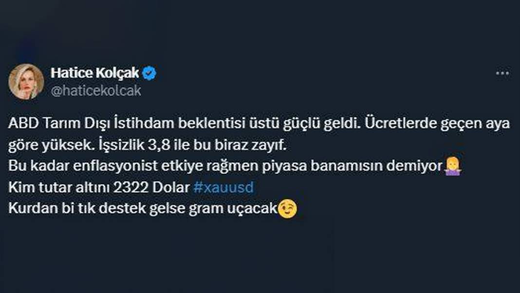 Hatice Kolçak sinyali verdi! Gram altın uçuşa geçecek 8