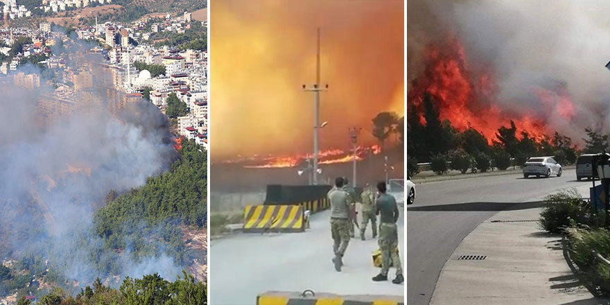 Görüntüler bir film sahnesinden değil... Hatay'daki yangın!